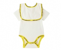 Baby White Industrial Bodysuit & Bib Set